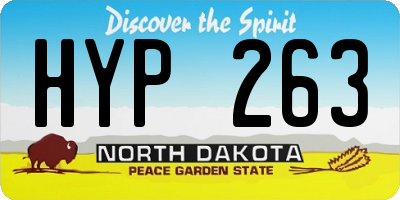 ND license plate HYP263