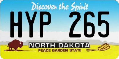 ND license plate HYP265