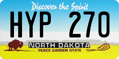 ND license plate HYP270