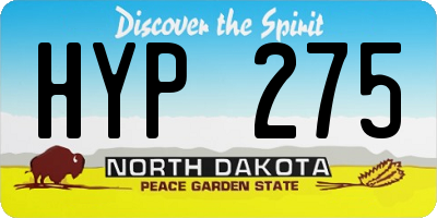 ND license plate HYP275