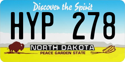 ND license plate HYP278