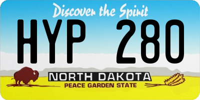 ND license plate HYP280