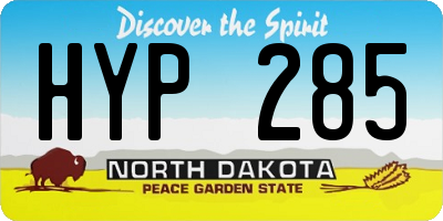 ND license plate HYP285