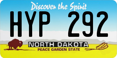 ND license plate HYP292
