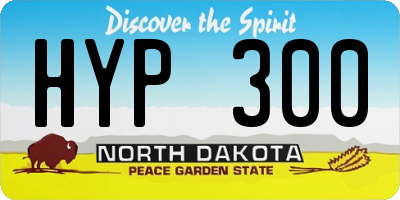 ND license plate HYP300