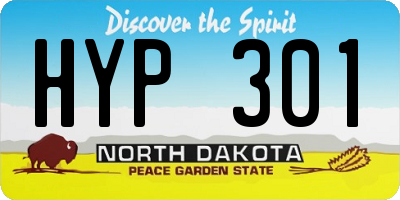 ND license plate HYP301