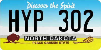 ND license plate HYP302