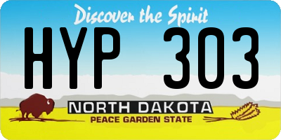 ND license plate HYP303