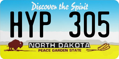 ND license plate HYP305