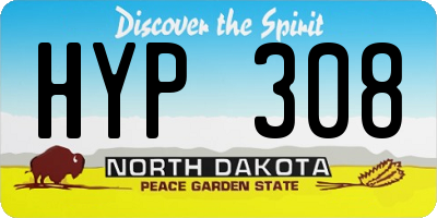 ND license plate HYP308