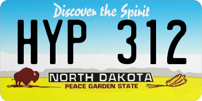 ND license plate HYP312