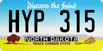 ND license plate HYP315