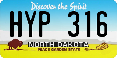 ND license plate HYP316