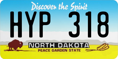 ND license plate HYP318