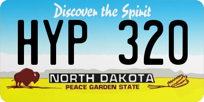ND license plate HYP320