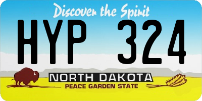 ND license plate HYP324