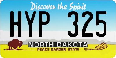 ND license plate HYP325