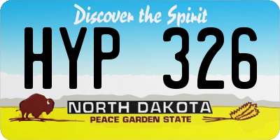 ND license plate HYP326