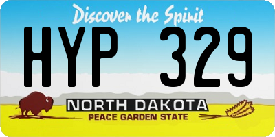 ND license plate HYP329