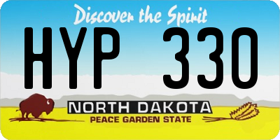 ND license plate HYP330