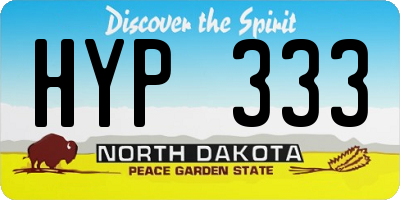 ND license plate HYP333