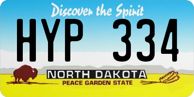 ND license plate HYP334