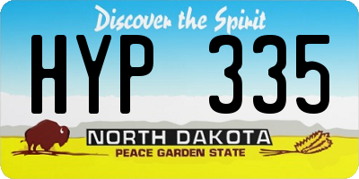 ND license plate HYP335