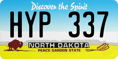 ND license plate HYP337