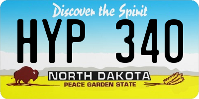 ND license plate HYP340