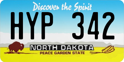 ND license plate HYP342