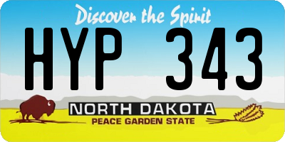 ND license plate HYP343