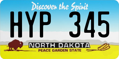 ND license plate HYP345