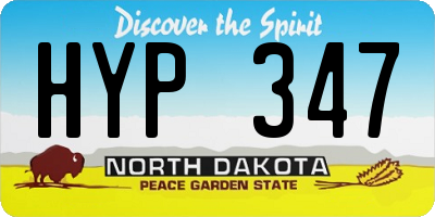 ND license plate HYP347