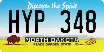 ND license plate HYP348