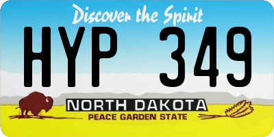 ND license plate HYP349
