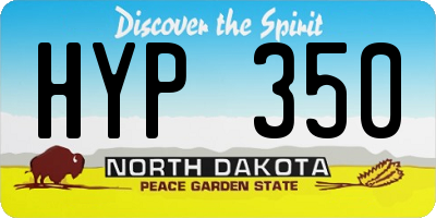 ND license plate HYP350