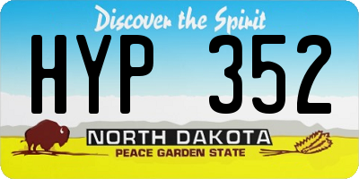 ND license plate HYP352