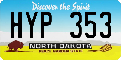 ND license plate HYP353