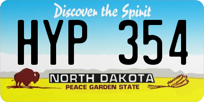 ND license plate HYP354
