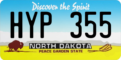 ND license plate HYP355