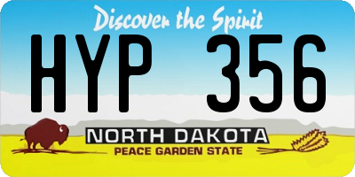 ND license plate HYP356