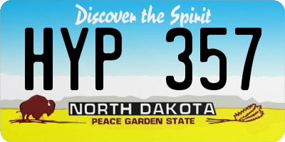 ND license plate HYP357