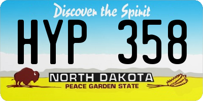 ND license plate HYP358