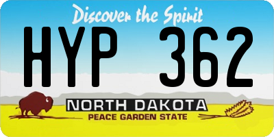 ND license plate HYP362
