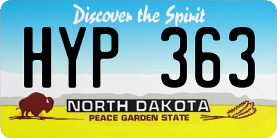ND license plate HYP363