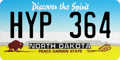 ND license plate HYP364