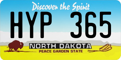ND license plate HYP365