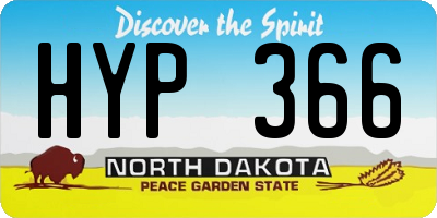 ND license plate HYP366