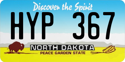 ND license plate HYP367