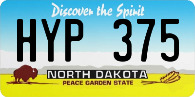 ND license plate HYP375
